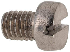 Value Collection - M6x1.00 Metric Coarse, 8mm Length Under Head Slotted Drive Machine Screw - Fillister Head, Grade 316 & A4 Stainless Steel, Uncoated, Without Washer - USA Tool & Supply