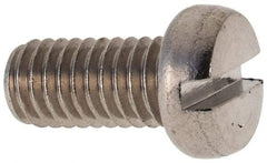 Value Collection - M6x1.00 Metric Coarse, 12mm Length Under Head Slotted Drive Machine Screw - Fillister Head, Grade 316 & A4 Stainless Steel, Uncoated, Without Washer - USA Tool & Supply