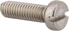 Value Collection - M6x1.00 Metric Coarse, 20mm Length Under Head Slotted Drive Machine Screw - Fillister Head, Grade 316 & A4 Stainless Steel, Uncoated, Without Washer - USA Tool & Supply