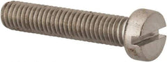 Value Collection - M6x1.00 Metric Coarse, 30mm Length Under Head Slotted Drive Machine Screw - Fillister Head, Grade 316 & A4 Stainless Steel, Uncoated, Without Washer - USA Tool & Supply