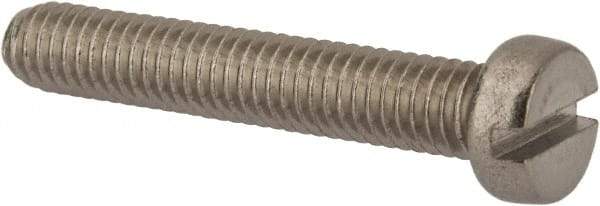 Value Collection - M6x1.00 Metric Coarse, 35mm Length Under Head Slotted Drive Machine Screw - Fillister Head, Grade 316 & A4 Stainless Steel, Uncoated, Without Washer - USA Tool & Supply