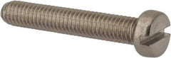 Value Collection - M6x1.00 Metric Coarse, 35mm Length Under Head Slotted Drive Machine Screw - Fillister Head, Grade 316 & A4 Stainless Steel, Uncoated, Without Washer - USA Tool & Supply
