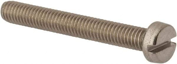 Value Collection - M6x1.00 Metric Coarse, 45mm Length Under Head Slotted Drive Machine Screw - Fillister Head, Grade 316 & A4 Stainless Steel, Uncoated, Without Washer - USA Tool & Supply