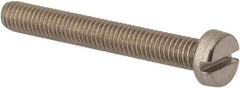 Value Collection - M6x1.00 Metric Coarse, 45mm Length Under Head Slotted Drive Machine Screw - Fillister Head, Grade 316 & A4 Stainless Steel, Uncoated, Without Washer - USA Tool & Supply