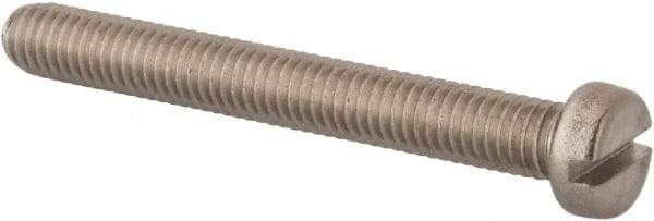 Value Collection - M6x1.00 Metric Coarse, 50mm Length Under Head Slotted Drive Machine Screw - Fillister Head, Grade 316 & A4 Stainless Steel, Uncoated, Without Washer - USA Tool & Supply