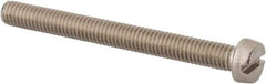 Value Collection - M6x1.00 Metric Coarse, 60mm Length Under Head Slotted Drive Machine Screw - Fillister Head, Grade 316 & A4 Stainless Steel, Uncoated, Without Washer - USA Tool & Supply