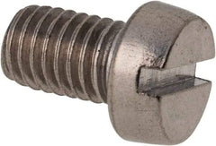 Value Collection - M8x1.25 Metric Coarse, 12mm Length Under Head Slotted Drive Machine Screw - Fillister Head, Grade 316 & A4 Stainless Steel, Uncoated, Without Washer - USA Tool & Supply