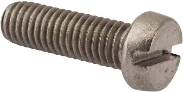 Value Collection - M8x1.25 Metric Coarse, 25mm Length Under Head Slotted Drive Machine Screw - Fillister Head, Grade 316 & A4 Stainless Steel, Uncoated, Without Washer - USA Tool & Supply