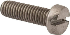 Value Collection - M8x1.25 Metric Coarse, 25mm Length Under Head Slotted Drive Machine Screw - Fillister Head, Grade 316 & A4 Stainless Steel, Uncoated, Without Washer - USA Tool & Supply