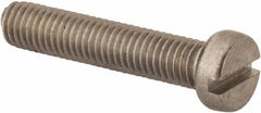 Value Collection - M8x1.25 Metric Coarse, 40mm Length Under Head Slotted Drive Machine Screw - Fillister Head, Grade 316 & A4 Stainless Steel, Uncoated, Without Washer - USA Tool & Supply