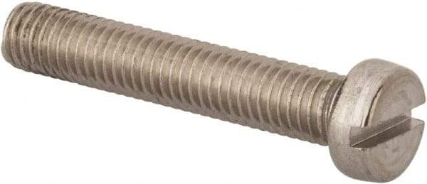 Value Collection - M8x1.25 Metric Coarse, 45mm Length Under Head Slotted Drive Machine Screw - Fillister Head, Grade 316 & A4 Stainless Steel, Uncoated, Without Washer - USA Tool & Supply