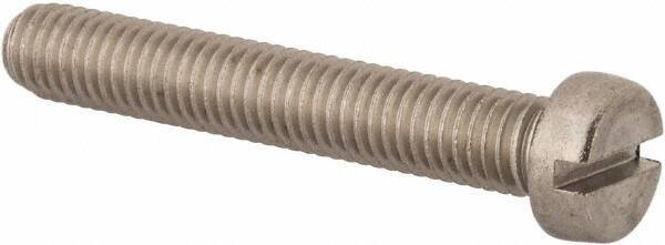 Value Collection - M8x1.25 Metric Coarse, 50mm Length Under Head Slotted Drive Machine Screw - Fillister Head, Grade 316 & A4 Stainless Steel, Uncoated, Without Washer - USA Tool & Supply
