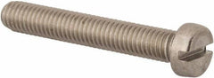Value Collection - M8x1.25 Metric Coarse, 50mm Length Under Head Slotted Drive Machine Screw - Fillister Head, Grade 316 & A4 Stainless Steel, Uncoated, Without Washer - USA Tool & Supply