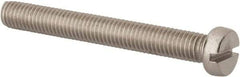 Value Collection - M8x1.25 Metric Coarse, 65mm Length Under Head Slotted Drive Machine Screw - Fillister Head, Grade 316 & A4 Stainless Steel, Uncoated, Without Washer - USA Tool & Supply