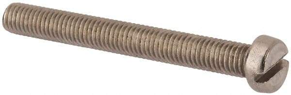 Value Collection - M8x1.25 Metric Coarse, 70mm Length Under Head Slotted Drive Machine Screw - Fillister Head, Grade 316 & A4 Stainless Steel, Uncoated, Without Washer - USA Tool & Supply