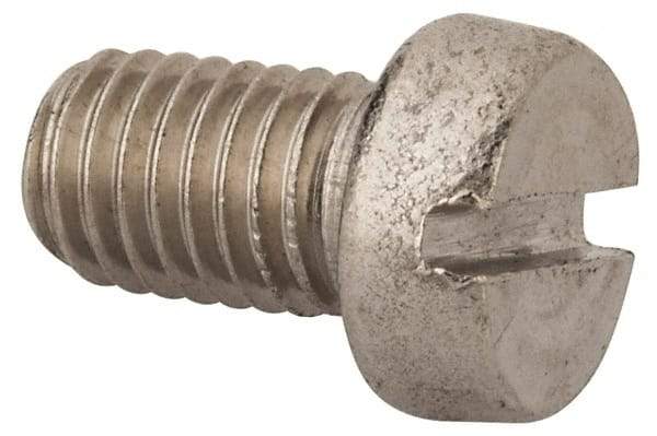 Value Collection - M10x1.50 Metric Coarse, 16mm Length Under Head Slotted Drive Machine Screw - Fillister Head, Grade 316 & A4 Stainless Steel, Uncoated, Without Washer - USA Tool & Supply