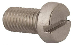 Value Collection - M10x1.50 Metric Coarse, 20mm Length Under Head Slotted Drive Machine Screw - Fillister Head, Grade 316 & A4 Stainless Steel, Uncoated, Without Washer - USA Tool & Supply
