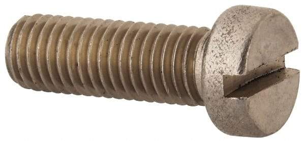 Value Collection - M10x1.50 Metric Coarse, 30mm Length Under Head Slotted Drive Machine Screw - Fillister Head, Grade 316 & A4 Stainless Steel, Uncoated, Without Washer - USA Tool & Supply