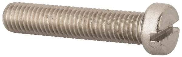 Value Collection - M10x1.50 Metric Coarse, 50mm Length Under Head Slotted Drive Machine Screw - Fillister Head, Grade 316 & A4 Stainless Steel, Uncoated, Without Washer - USA Tool & Supply