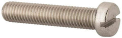 Value Collection - M10x1.50 Metric Coarse, 50mm Length Under Head Slotted Drive Machine Screw - Fillister Head, Grade 316 & A4 Stainless Steel, Uncoated, Without Washer - USA Tool & Supply