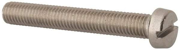Value Collection - M10x1.50, 70mm Length Under Head Slotted Drive Machine Screw - Fillister Head, Grade 316 & A4 Stainless Steel, Uncoated, Without Washer - USA Tool & Supply