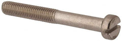 Value Collection - M10x1.50 Metric Coarse, 80mm Length Under Head Slotted Drive Machine Screw - Fillister Head, Grade 316 & A4 Stainless Steel, Uncoated, Without Washer - USA Tool & Supply