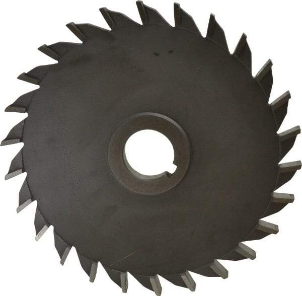 Value Collection - 20 Teeth, 6" Diam x 3/8" Width of Cut, High Speed Steel Side Milling Cutter - Straight Teeth, Uncoated - USA Tool & Supply