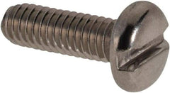 Value Collection - M2.5x0.45 Metric Coarse, 8mm Length Under Head Slotted Drive Machine Screw - Pan Head, Grade 316 & A4 Stainless Steel, Uncoated, Without Washer - USA Tool & Supply