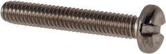 Value Collection - M2.5x0.45 Metric Coarse, 16mm Length Under Head Slotted Drive Machine Screw - Pan Head, Grade 316 & A4 Stainless Steel, Uncoated, Without Washer - USA Tool & Supply