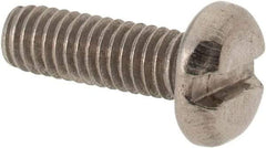 Value Collection - M4x0.70 Metric Coarse, 12mm Length Under Head Slotted Drive Machine Screw - Pan Head, Grade 316 & A4 Stainless Steel, Uncoated, Without Washer - USA Tool & Supply