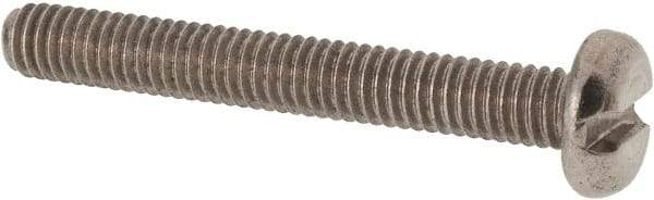 Value Collection - M4x0.70 Metric Coarse, 30mm Length Under Head Slotted Drive Machine Screw - Pan Head, Grade 316 & A4 Stainless Steel, Uncoated, Without Washer - USA Tool & Supply