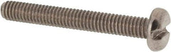 Value Collection - M4x0.70 Metric Coarse, 30mm Length Under Head Slotted Drive Machine Screw - Pan Head, Grade 316 & A4 Stainless Steel, Uncoated, Without Washer - USA Tool & Supply