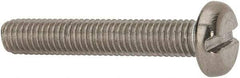 Value Collection - M5x0.80 Metric Coarse, 30mm Length Under Head Slotted Drive Machine Screw - Pan Head, Grade 316 & A4 Stainless Steel, Uncoated, Without Washer - USA Tool & Supply