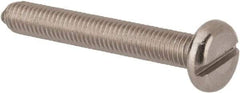 Value Collection - M5x0.80 Metric Coarse, 35mm Length Under Head Slotted Drive Machine Screw - Pan Head, Grade 316 & A4 Stainless Steel, Uncoated, Without Washer - USA Tool & Supply