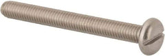 Value Collection - M5x0.80 Metric Coarse, 45mm Length Under Head Slotted Drive Machine Screw - Pan Head, Grade 316 & A4 Stainless Steel, Uncoated, Without Washer - USA Tool & Supply