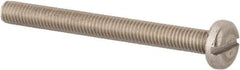 Value Collection - M5x0.80 Metric Coarse, 50mm Length Under Head Slotted Drive Machine Screw - Pan Head, Grade 316 & A4 Stainless Steel, Uncoated, Without Washer - USA Tool & Supply