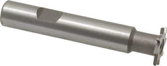 Whitney Tool Co. - 1/32" Radius, 1/16" Circle Diam, 3/4" Cutter Diam, Shank Connection, Convex Radius Cutter - 1/2" Shank Diam, 3" OAL, High Speed Steel, Uncoated, Profile Ground, 8 Teeth, Weldon Flat - USA Tool & Supply