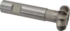 Whitney Tool Co. - 1/4" Radius, 1/2" Circle Diam, 1-1/2" Cutter Diam, Shank Connection, Convex Radius Cutter - 3/4" Shank Diam, 4" OAL, High Speed Steel, Uncoated, Profile Ground, 10 Teeth, Weldon Flat - USA Tool & Supply