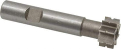 Whitney Tool Co. - 1/32" Radius, 1/16" Circle Diam, 3/4" Cutter Diam, 3/8" Cutting Width, Shank Connection, Concave Radius Cutter - 1/2" Shank Diam, 3" OAL, High Speed Steel, Uncoated, Profile Ground, 8 Teeth, Weldon Flat - USA Tool & Supply