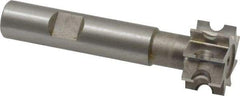 Whitney Tool Co. - 3/32" Radius, 3/16" Circle Diam, 7/8" Cutter Diam, 1/2" Cutting Width, Shank Connection, Concave Radius Cutter - 1/2" Shank Diam, 3" OAL, High Speed Steel, Uncoated, Profile Ground, 8 Teeth, Weldon Flat - USA Tool & Supply