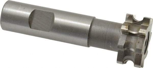 Whitney Tool Co. - 1/8" Radius, 1/4" Circle Diam, 1-1/4" Cutter Diam, 9/16" Cutting Width, Shank Connection, Concave Radius Cutter - 3/4" Shank Diam, 3-1/2" OAL, High Speed Steel, Uncoated, Profile Ground, 8 Teeth, Weldon Flat - USA Tool & Supply