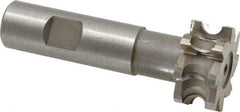 Whitney Tool Co. - 5/32" Radius, 5/16" Circle Diam, 1-5/16" Cutter Diam, 5/8" Cutting Width, Shank Connection, Concave Radius Cutter - 3/4" Shank Diam, 3-1/2" OAL, High Speed Steel, Uncoated, Profile Ground, 8 Teeth, Weldon Flat - USA Tool & Supply