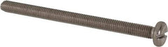 Value Collection - M5x0.80 Metric Coarse, 70mm Length Under Head Slotted Drive Machine Screw - Pan Head, Grade 316 & A4 Stainless Steel, Uncoated, Without Washer - USA Tool & Supply