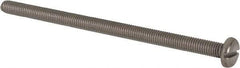 Value Collection - M5x0.80 Metric Coarse, 90mm Length Under Head Slotted Drive Machine Screw - Pan Head, Grade 316 & A4 Stainless Steel, Uncoated, Without Washer - USA Tool & Supply