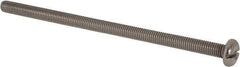 Value Collection - M5x0.80 Metric Coarse, 100mm Length Under Head Slotted Drive Machine Screw - Pan Head, Grade 316 & A4 Stainless Steel, Uncoated, Without Washer - USA Tool & Supply