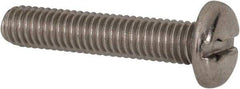 Value Collection - M6x1.00 Metric Coarse, 30mm Length Under Head Slotted Drive Machine Screw - Pan Head, Grade 316 & A4 Stainless Steel, Uncoated, Without Washer - USA Tool & Supply