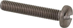 Value Collection - M6x1.00 Metric Coarse, 35mm Length Under Head Slotted Drive Machine Screw - Pan Head, Grade 316 & A4 Stainless Steel, Uncoated, Without Washer - USA Tool & Supply