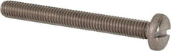 Value Collection - M6x1.00 Metric Coarse, 55mm Length Under Head Slotted Drive Machine Screw - Pan Head, Grade 316 & A4 Stainless Steel, Uncoated, Without Washer - USA Tool & Supply