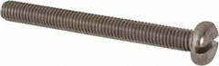 Value Collection - M6x1.00 Metric Coarse, 60mm Length Under Head Slotted Drive Machine Screw - Pan Head, Grade 316 & A4 Stainless Steel, Uncoated, Without Washer - USA Tool & Supply