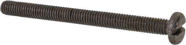 Value Collection - M6x1.00 Metric Coarse, 70mm Length Under Head Slotted Drive Machine Screw - Pan Head, Grade 316 & A4 Stainless Steel, Uncoated, Without Washer - USA Tool & Supply